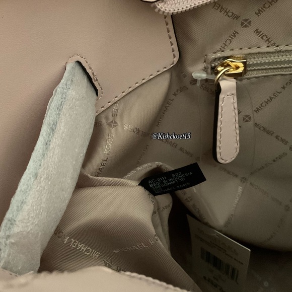 FINAL PRICE‼️ NWT Michael Kors Carmen Large NS Tote Dark Powder Blush - Picture 14 of 17